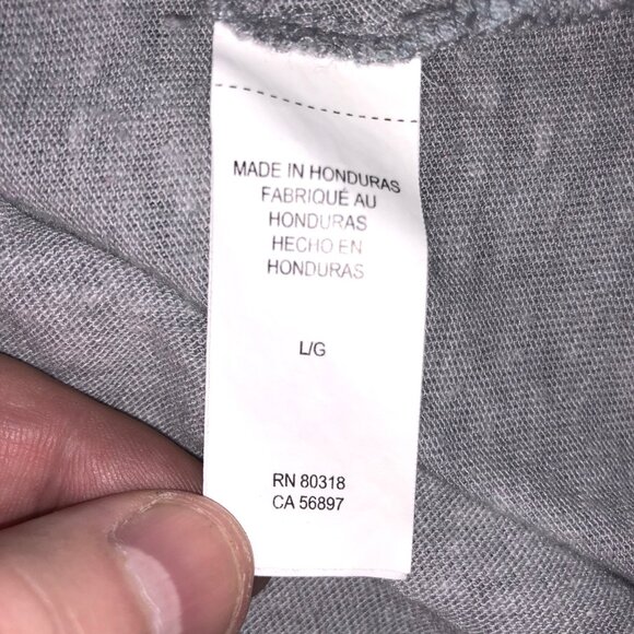 Lucky Brand Tunic Top Womens L Blue Gray Aztec Boho Bohemian India Long Sleeve - Picture 6 of 8